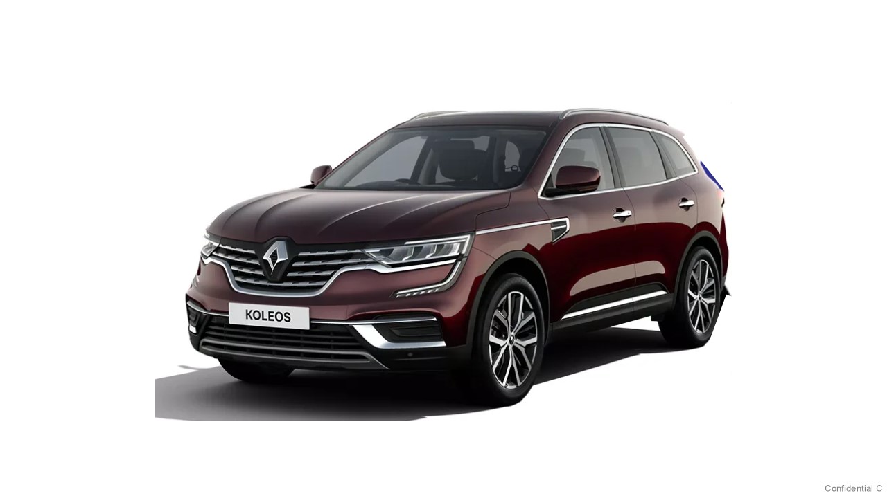 Billede fra myndighedens meddelelse af det tilbagekaldte produkt Renault - Koleos II. Årsag: OVERTRÆD.