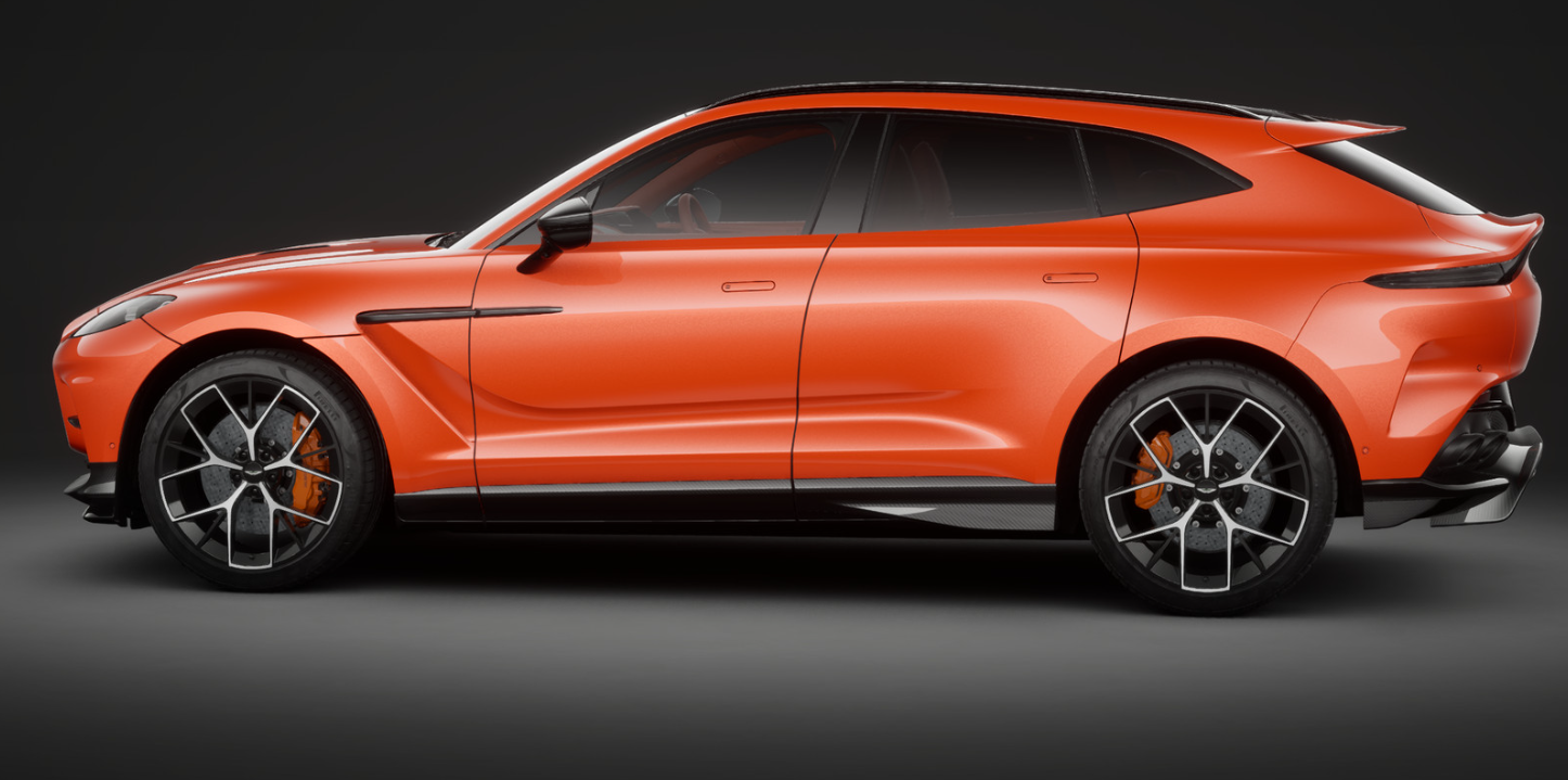 Billede fra myndighedens meddelelse af det tilbagekaldte produkt Aston Martin - Model: DBX707. Årsag: OVERTRÆD.
