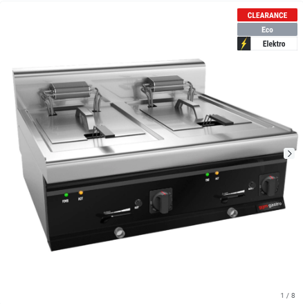 Billede fra myndighedens meddelelse af det tilbagekaldte produkt ggmgastro - Model: EFK873H-10+10N. Årsag: OVERTRÆD.