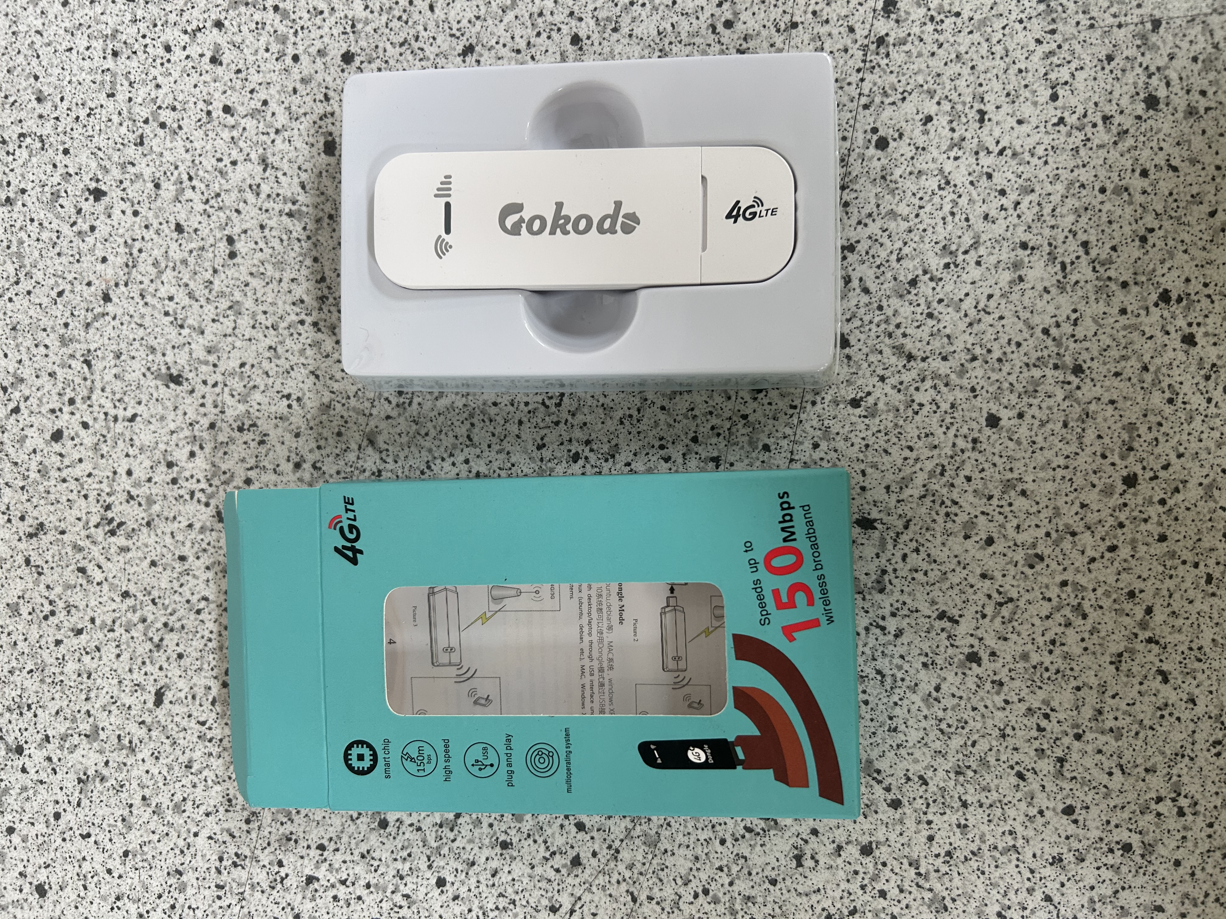 Billede fra myndighedens meddelelse af det tilbagekaldte produkt 4G USB modem. Årsag: OVERTRÆD.