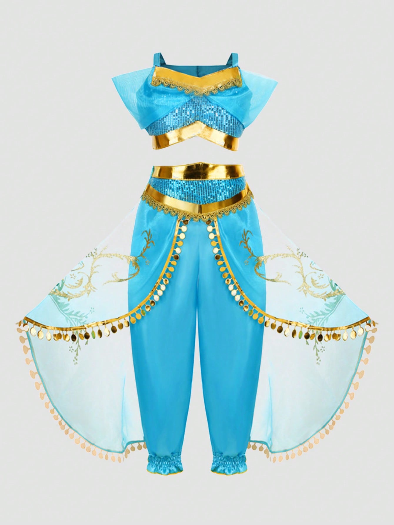 Billede fra myndighedens meddelelse af det tilbagekaldte produkt Young Girl Blue Exotic Style Formal Suit Set. Årsag: OVERTRÆD.