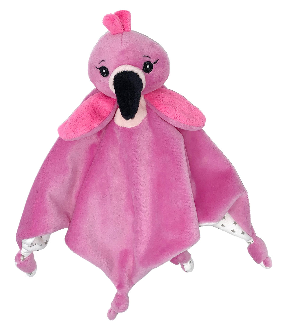Billede fra myndighedens meddelelse af det tilbagekaldte produkt Petjes World Security Blanket Flamingo. Årsag: OVERTRÆD.