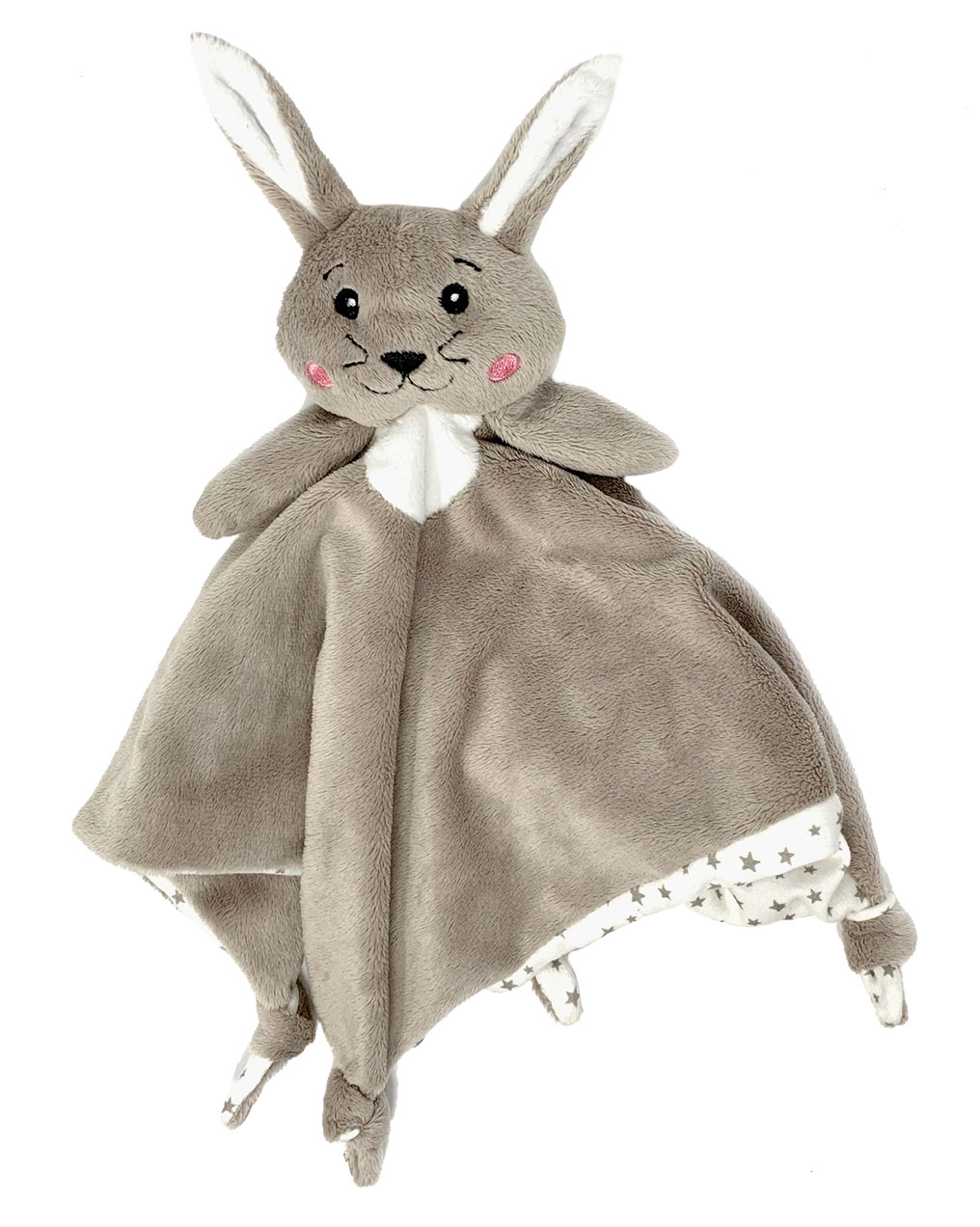 Billede fra myndighedens meddelelse af det tilbagekaldte produkt Petjes World Security Blanket Rabbit. Årsag: OVERTRÆD.