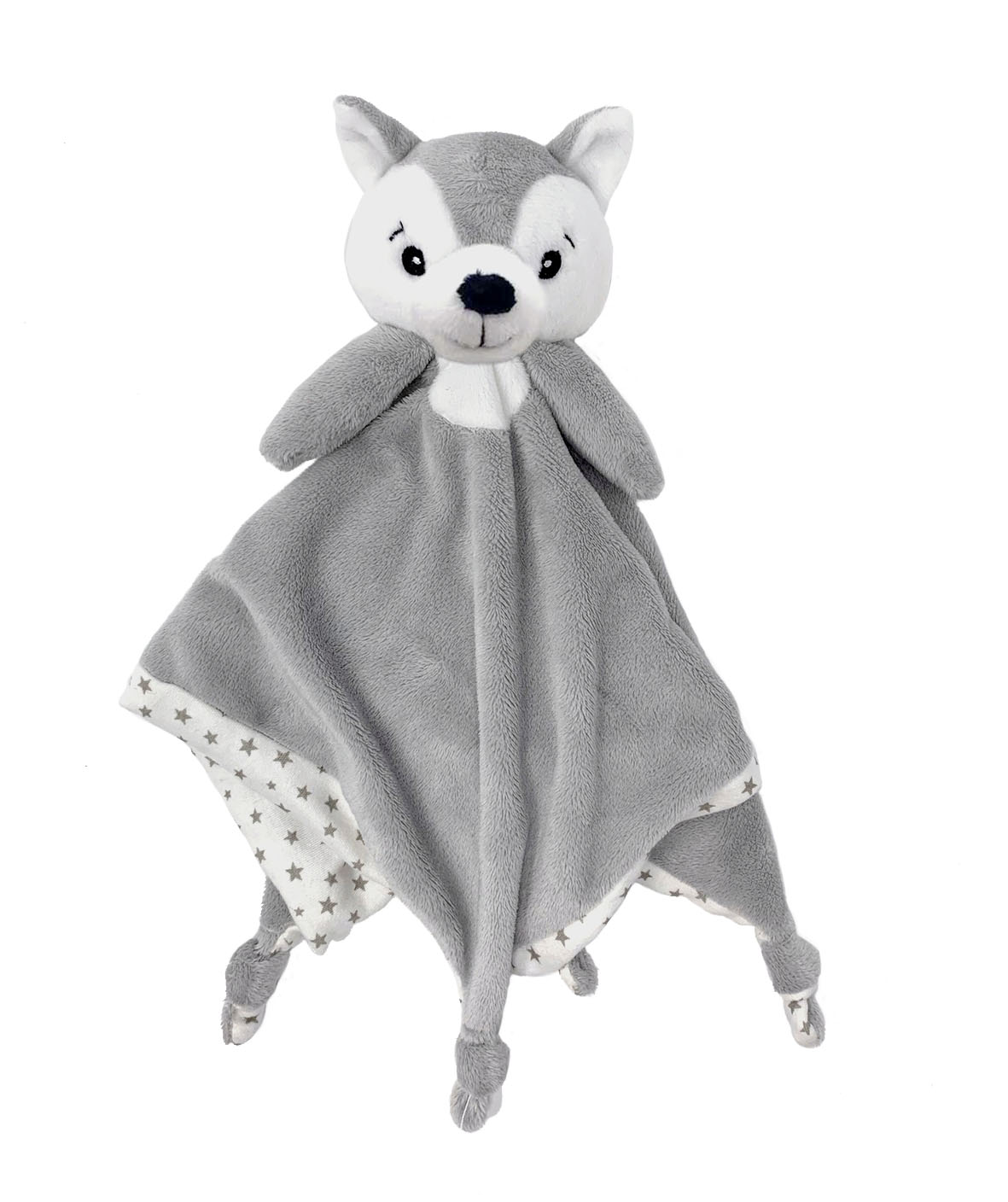Billede fra myndighedens meddelelse af det tilbagekaldte produkt Petjes World Security Blanket Wolf. Årsag: OVERTRÆD.