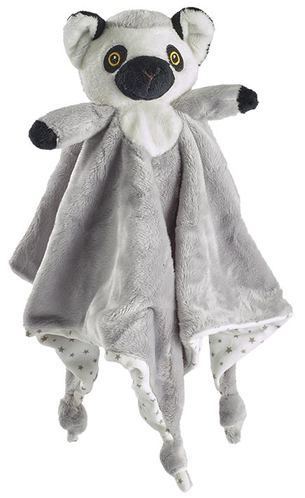 Billede fra myndighedens meddelelse af det tilbagekaldte produkt Petjes World Security Blanket Ringtailed Lemur. Årsag: OVERTRÆD.
