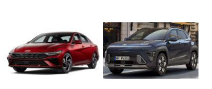 Billede fra myndighedens meddelelse af det tilbagekaldte produkt Bil - Hyundai - Model: Elentra, Kona. Årsag: OVERTRÆD.