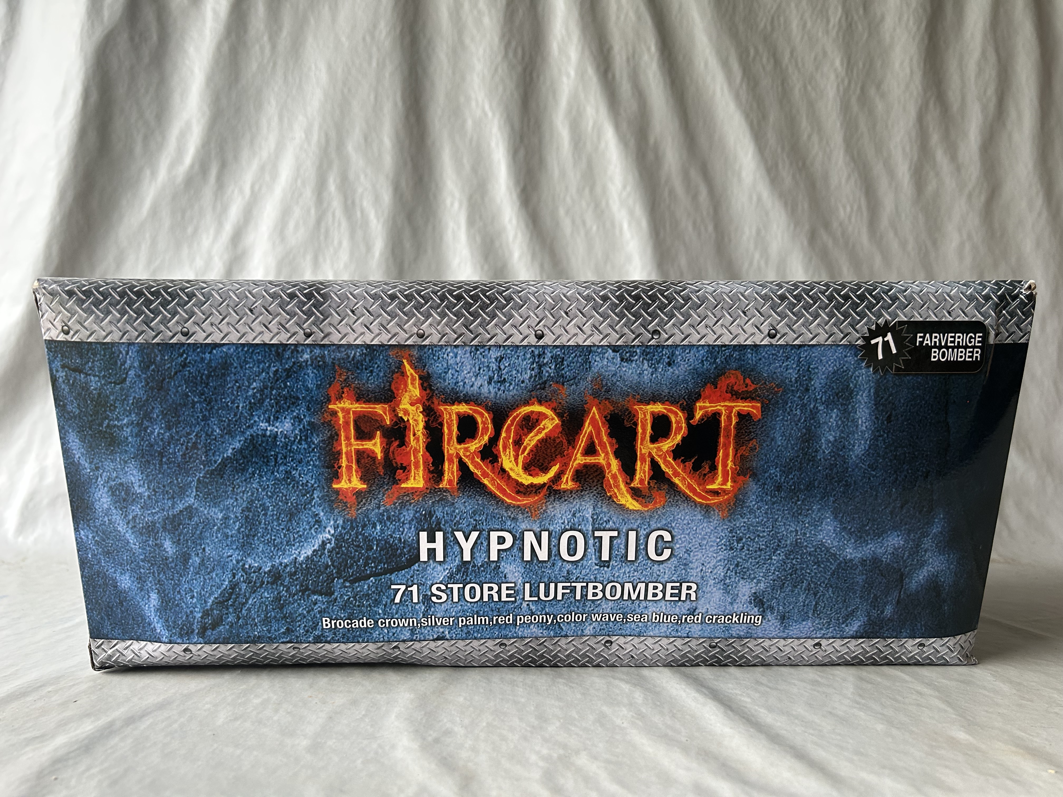 Billede fra myndighedens meddelelse af det tilbagekaldte produkt Hypnotic 71 skud. Årsag: OVERTRÆD.