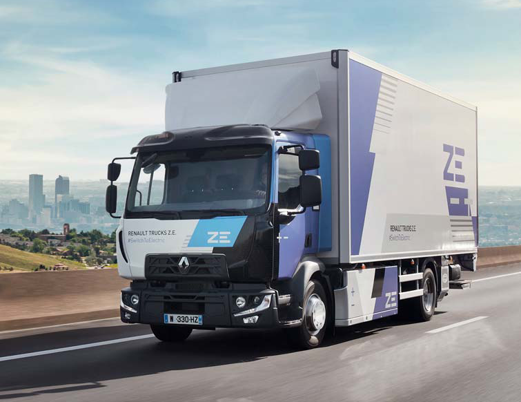 Billede fra myndighedens meddelelse af det tilbagekaldte produkt Renault Trucks, model: D ZE/DWIDE ZE. Årsag: OVERTRÆD.