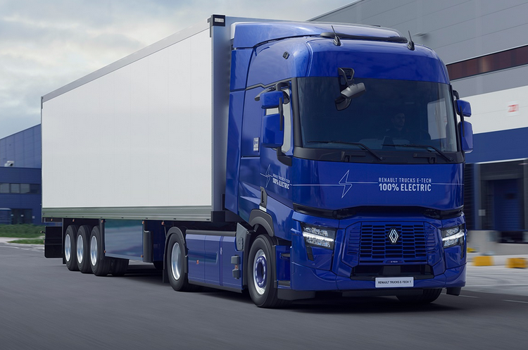 Billede fra myndighedens meddelelse af det tilbagekaldte produkt Renault Trucks, model: T BEV. Årsag: OVERTRÆD.