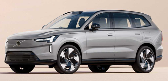 Billede fra myndighedens meddelelse af det tilbagekaldte produkt Volvo - Model: EX90. Årsag: OVERTRÆD.
