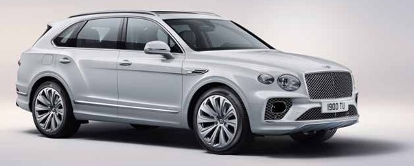 Billede fra myndighedens meddelelse af det tilbagekaldte produkt Bentley, model: Bentayga Hybrid. Årsag: OVERTRÆD.