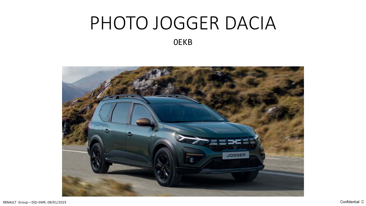 Billede fra myndighedens meddelelse af det tilbagekaldte produkt Dacia - Model: Jogger. Årsag: OVERTRÆD.