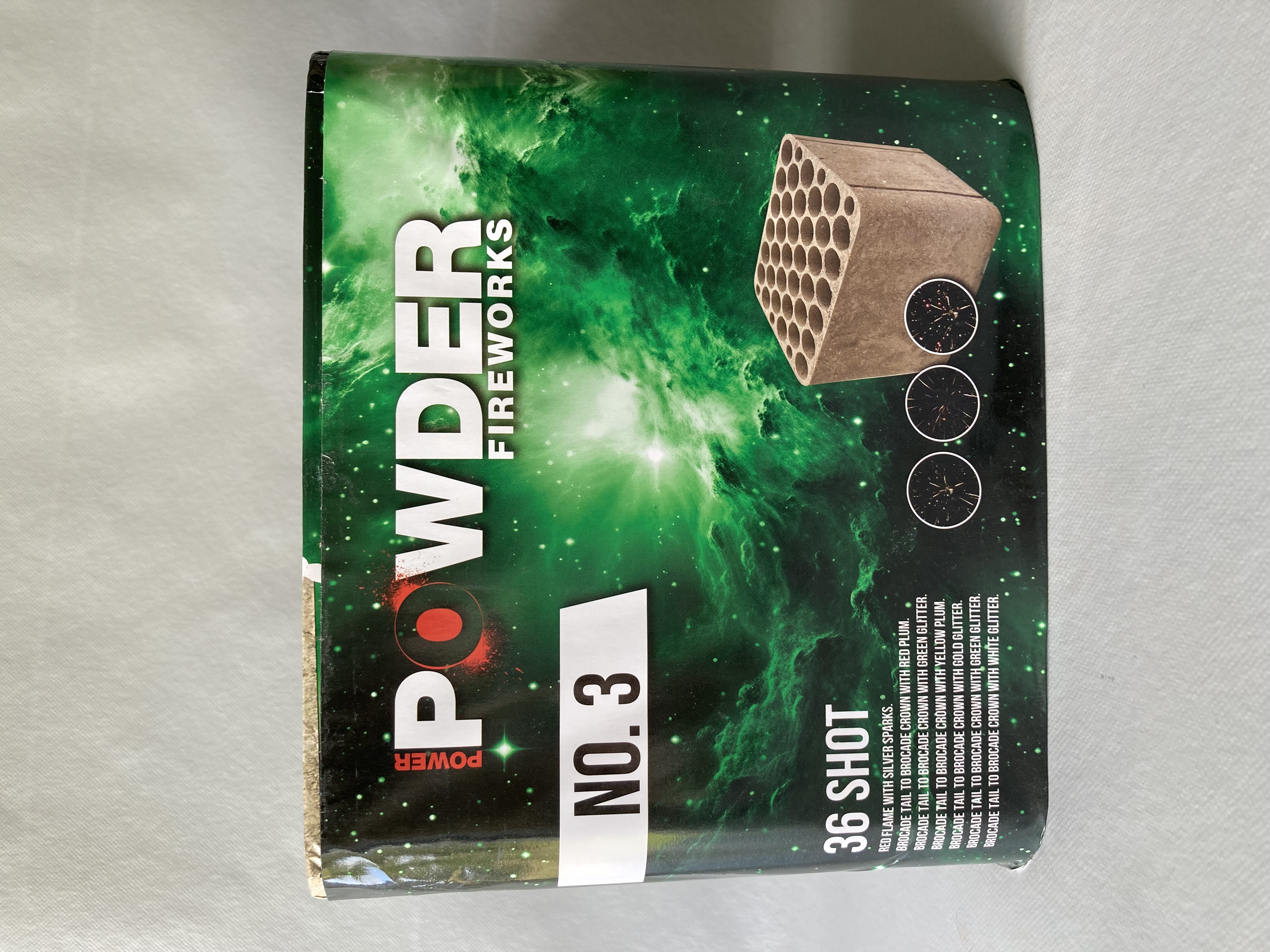 Billede fra myndighedens meddelelse af det tilbagekaldte produkt Powder No. 3. Årsag: OVERTRÆD.