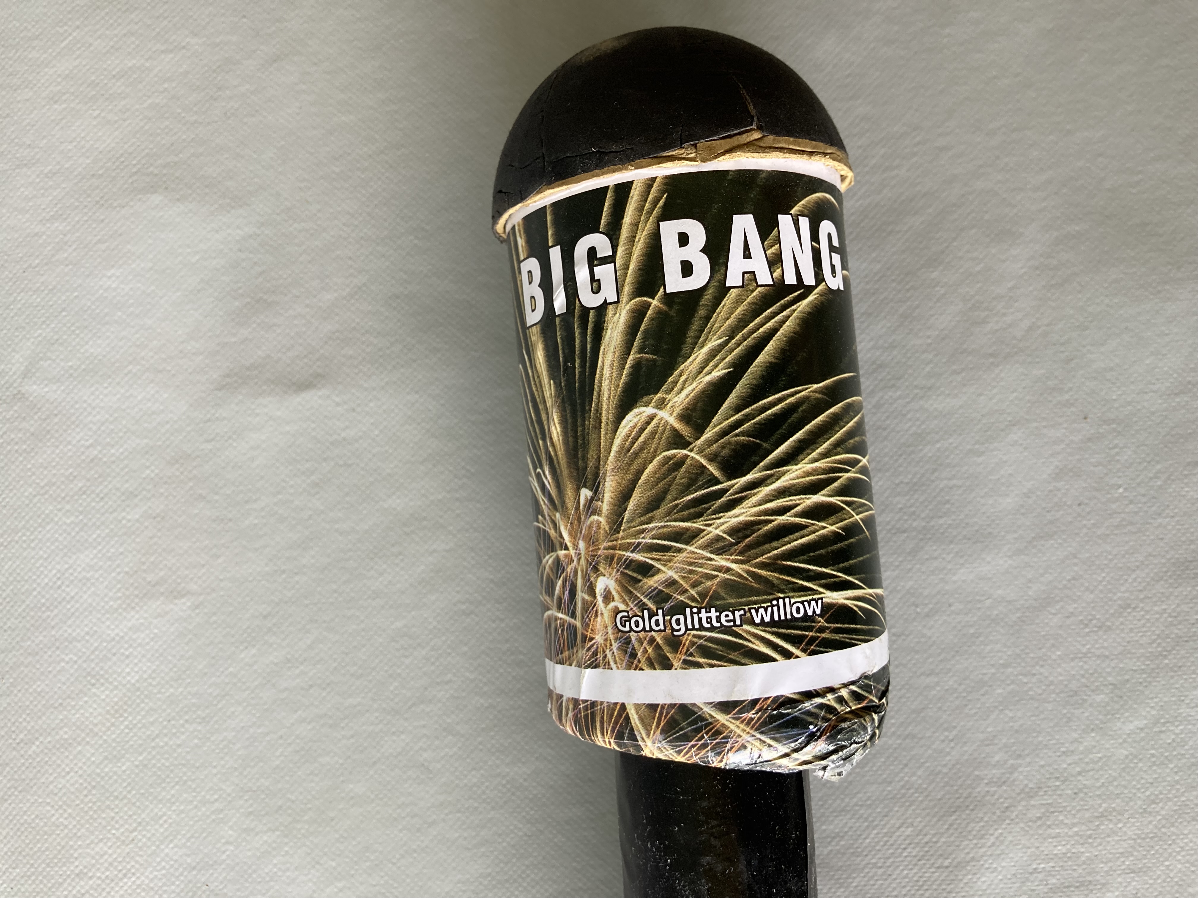 Billede fra myndighedens meddelelse af det tilbagekaldte produkt Big Bang. Årsag: OVERTRÆD.