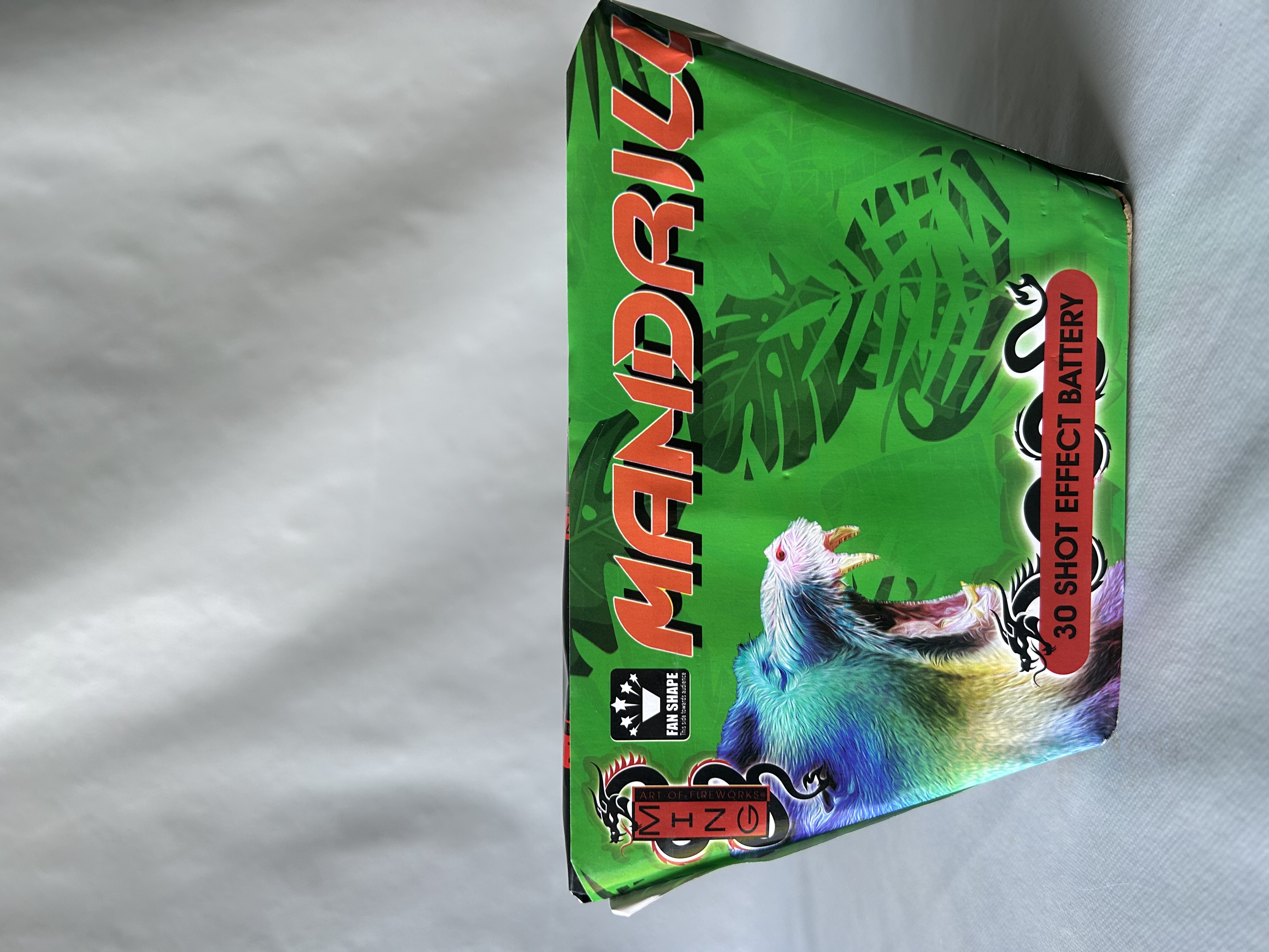Billede fra myndighedens meddelelse af det tilbagekaldte produkt Mandrill. Årsag: OVERTRÆD.