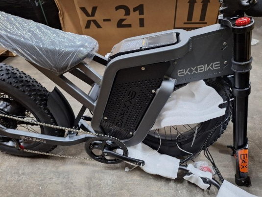Billede fra myndighedens meddelelse af det tilbagekaldte produkt EKXBike - Model:Electric Off-Road Bicycle X-21. Årsag: OVERTRÆD.