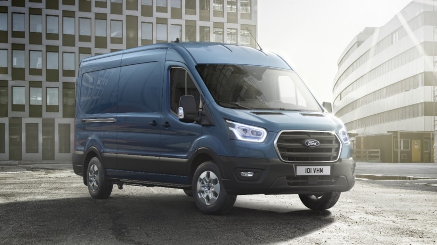 Billede fra myndighedens meddelelse af det tilbagekaldte produkt Ford, Transit BEV. Årsag: OVERTRÆD.