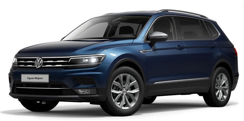 Billede fra myndighedens meddelelse af det tilbagekaldte produkt VW Tiguan Allspace. Årsag: OVERTRÆD.