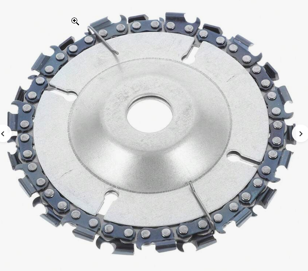 Billede fra myndighedens meddelelse af det tilbagekaldte produkt 4 Inch Disc Saw Chain Discs For Grinders. Årsag: OVERTRÆD.