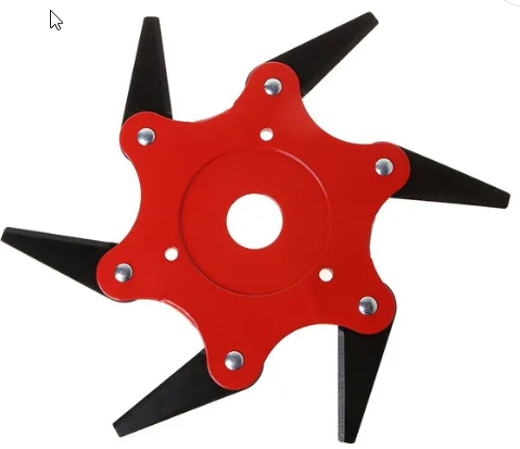 Billede fra myndighedens meddelelse af det tilbagekaldte produkt for 3T 6T Blade Manganese Steel for Razor Mower Grass Trimmer. Årsag: OVERTRÆD.