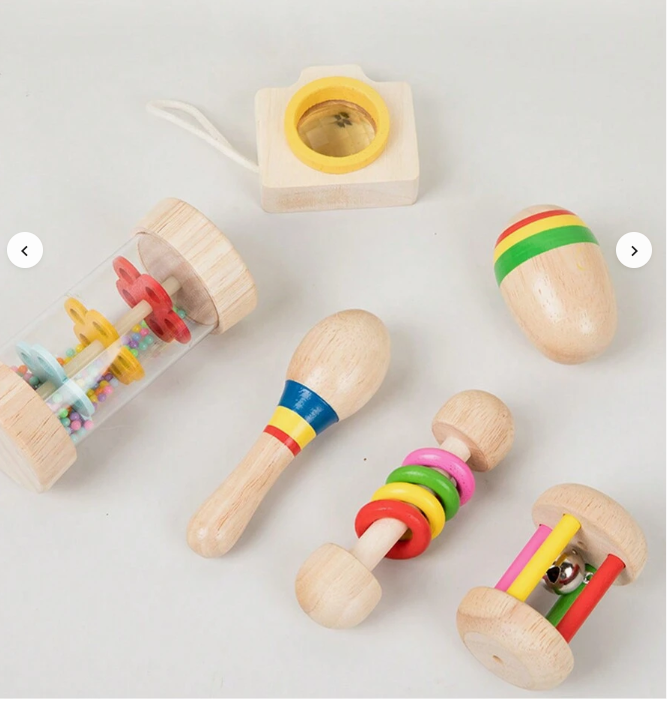 Billede fra myndighedens meddelelse af det tilbagekaldte produkt 6pcs Mini Montessori Early Education Wooden Baby Gnawing. Årsag: OVERTRÆD.