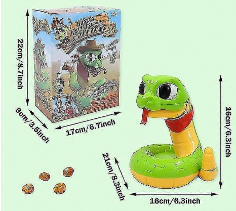 Billede fra myndighedens meddelelse af det tilbagekaldte produkt Goliath Rattlesnake Jake Spændende multiplayer spil. Årsag: OVERTRÆD.