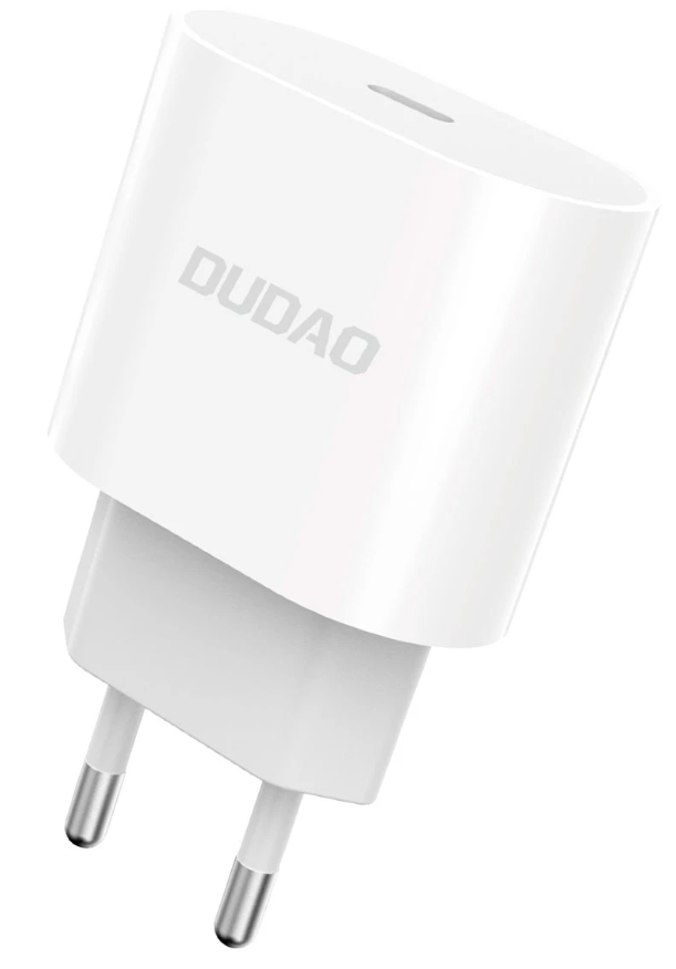 Billede fra myndighedens meddelelse af det tilbagekaldte produkt Dudao - Model: USB C Charger. Årsag: OVERTRÆD.