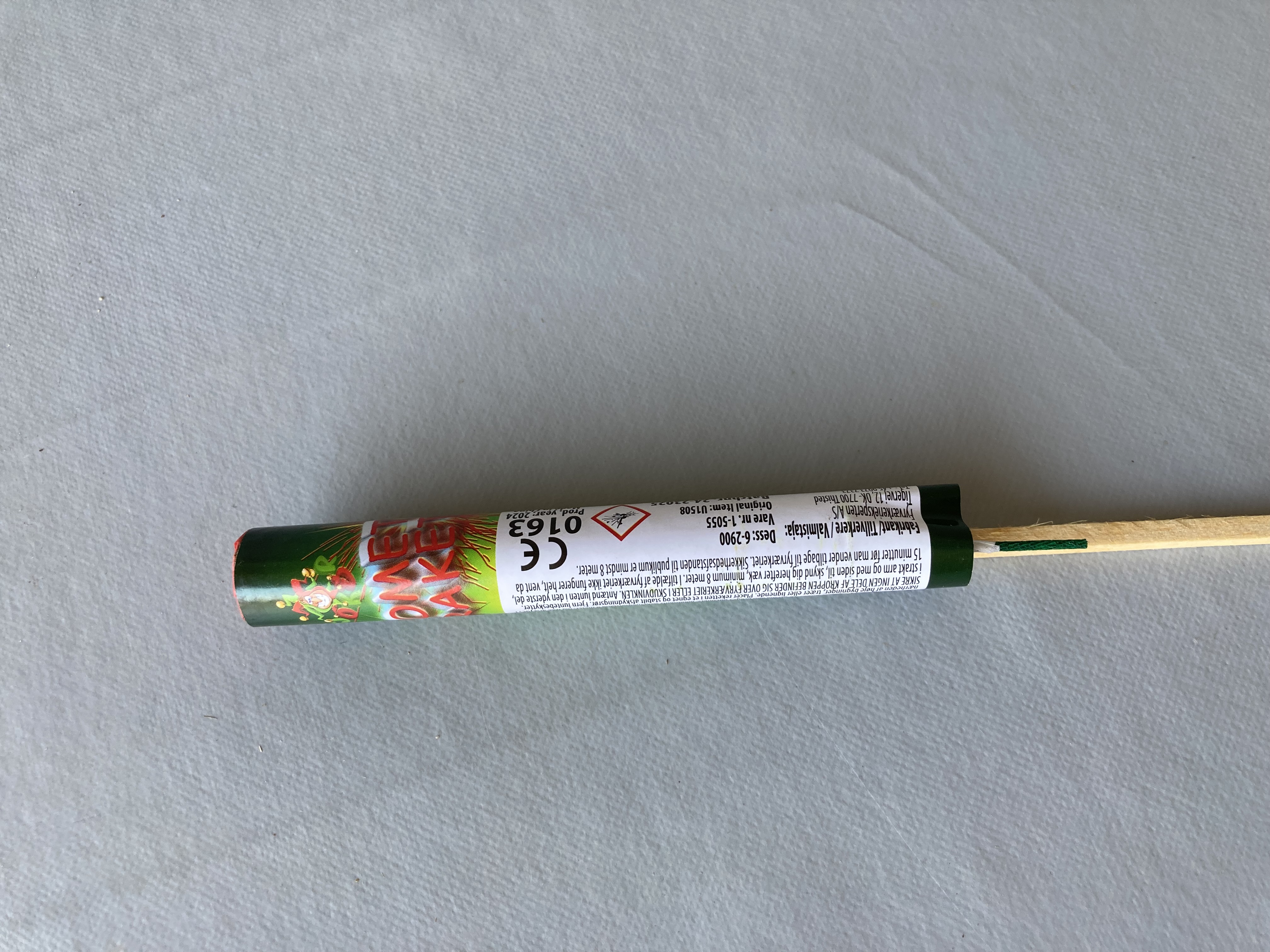 Billede fra myndighedens meddelelse af det tilbagekaldte produkt Kometraket. Årsag: OVERTRÆD.