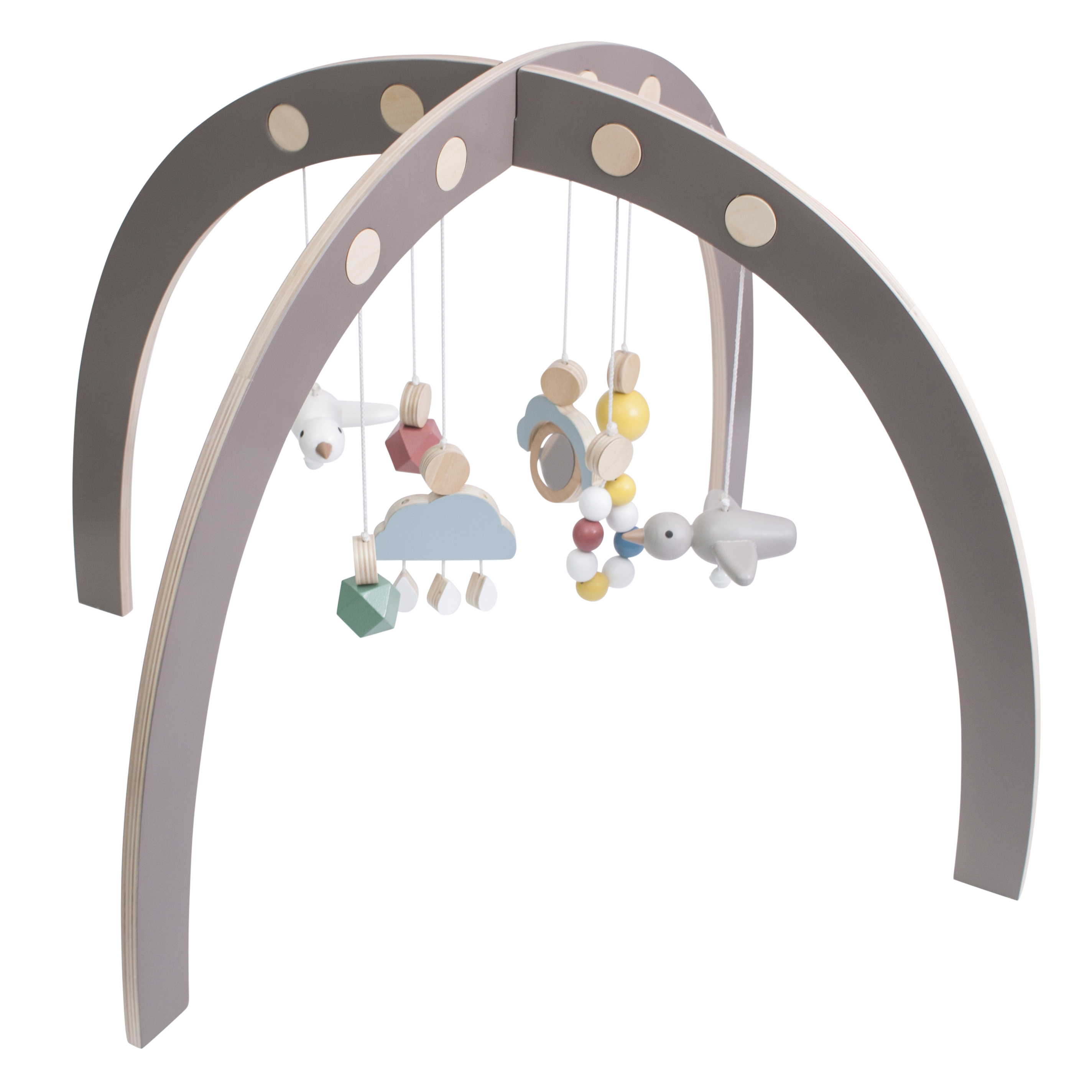 Billede fra myndighedens meddelelse af det tilbagekaldte produkt Aktivitetscenter Baby Gym. Årsag: OKTILTAG.