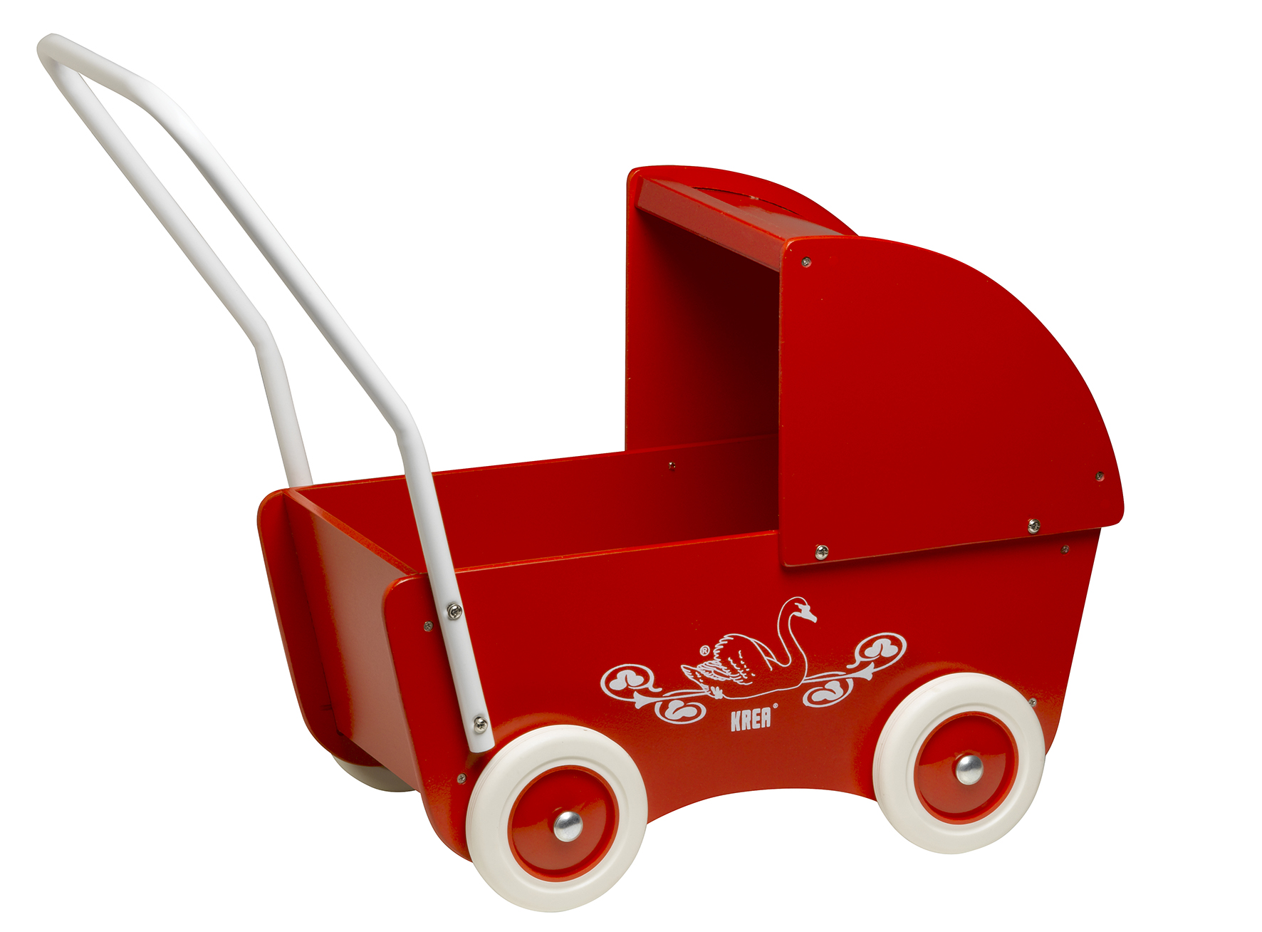 Billede fra myndighedens meddelelse af det tilbagekaldte produkt 2006 KREA Doll Pram. Årsag: OKTILTAG.