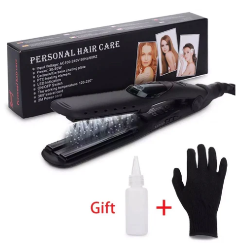 Billede fra myndighedens meddelelse af det tilbagekaldte produkt Steam Hair Straightener - Ceramic Plates with Flat Irons. Årsag: OKTILTAG.